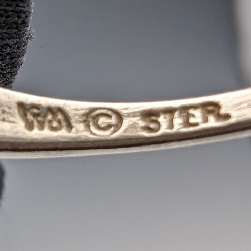 英国ヴィンテージ ジュエリー ジルコニア 純銀リング 指輪